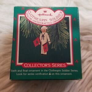 Vintage Hallmark Keepsake Ornament Clothespin Soldier 1987